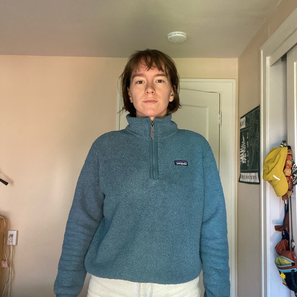 Patagonia Teal Fleece Half-Zip Pullover